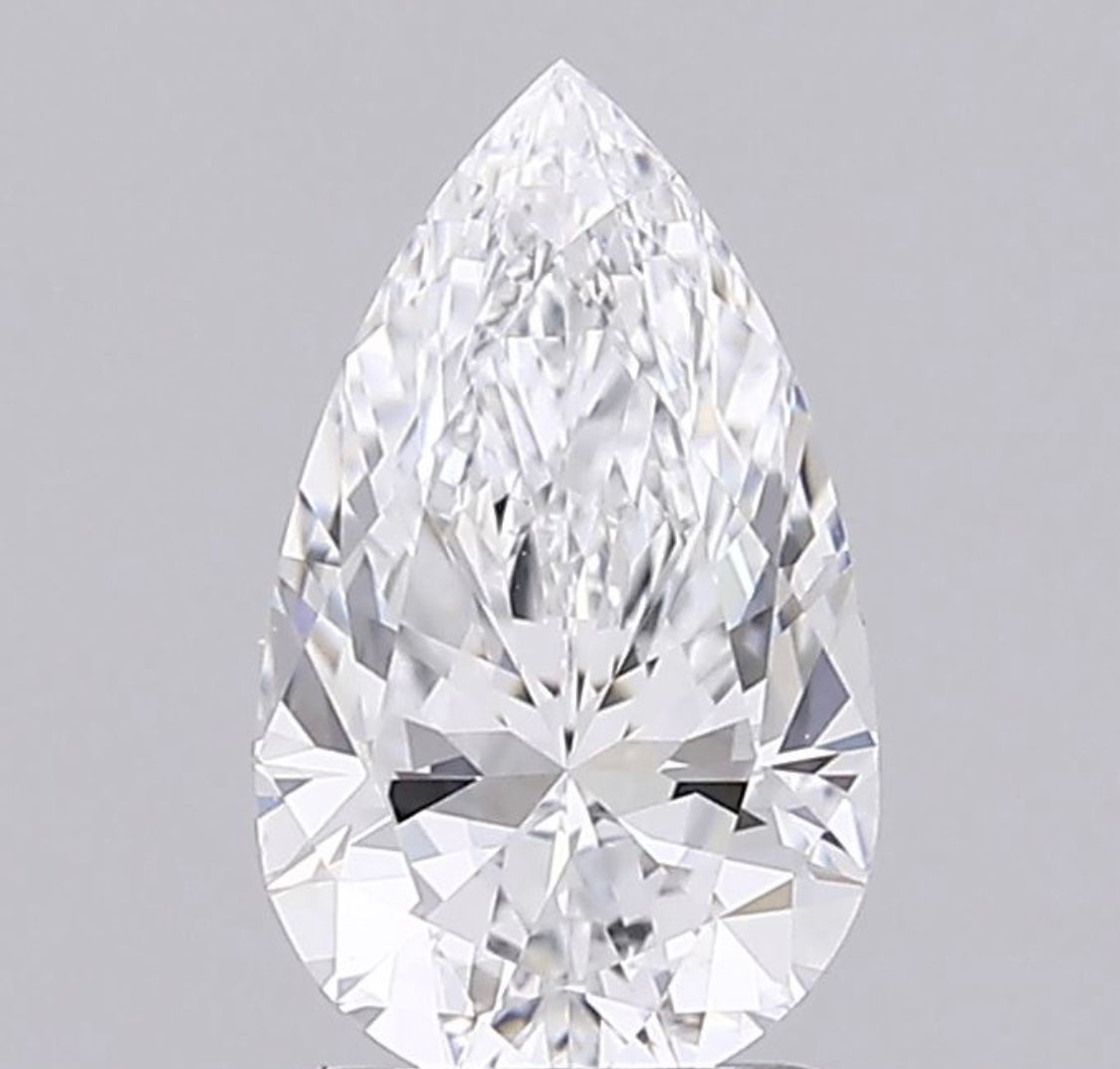 Diamant Tropfen Schliff 0,96 Karat / VVS2 / D / IGI zertifiziert/ CVD