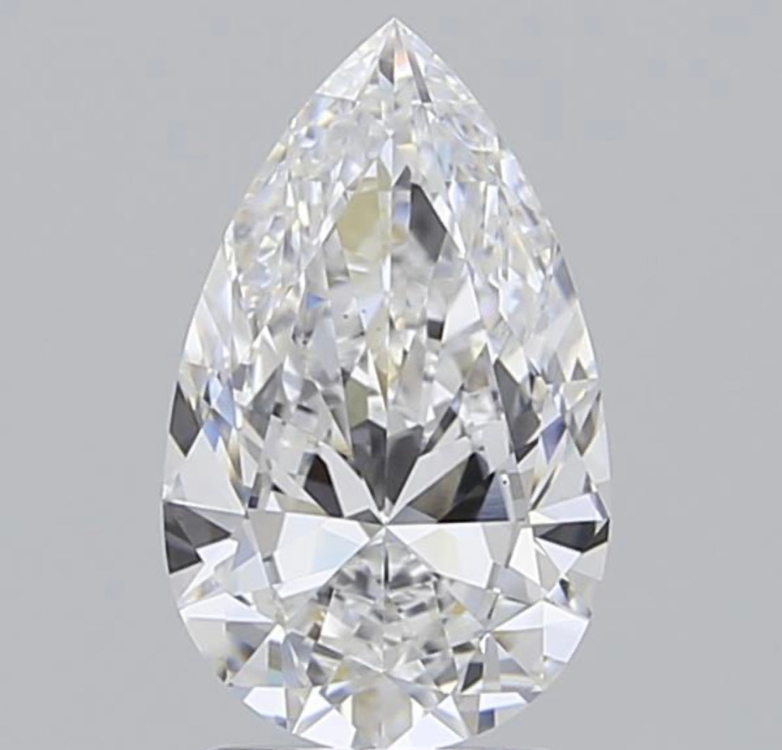 Diamant Tropfen Schliff 2 Karat / VS1 / D / IGI zertifiziert/ CVD