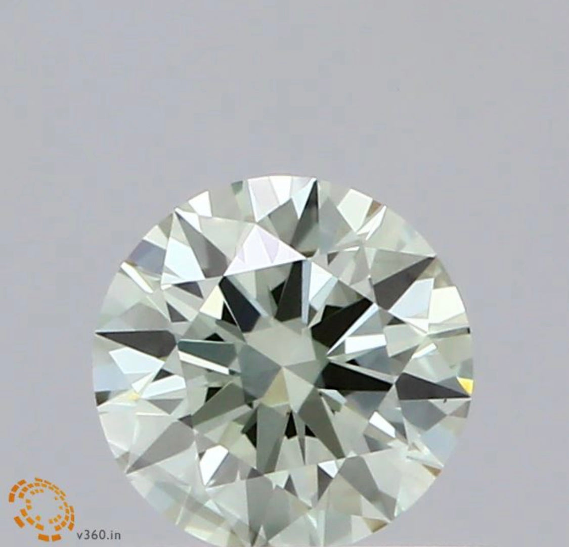 Diamant Brillant Schliff 0,5 Karat / Fancy Intense Green / SI1 / IGI zertifiziert / CVD