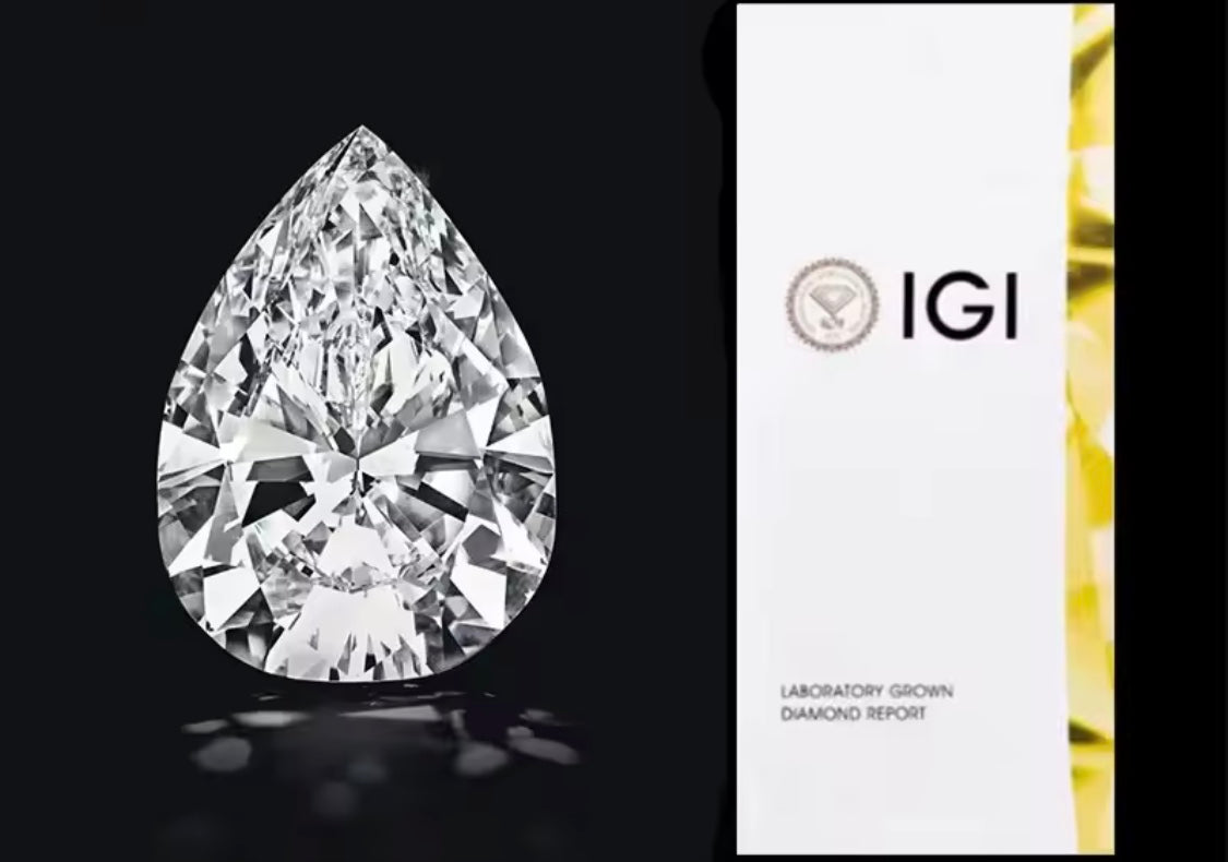 Diamant Tropfen Schliff 2 Karat / VS1 / E / IGI zertifiziert