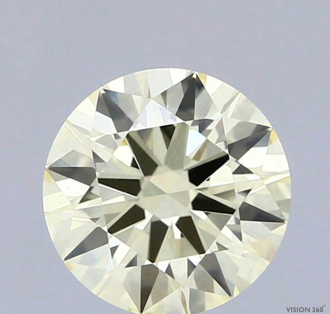 Diamant Brillant Schliff 2 Karat / Fancy Iight yellow / VS1 / IGI zertifiziert / CVD