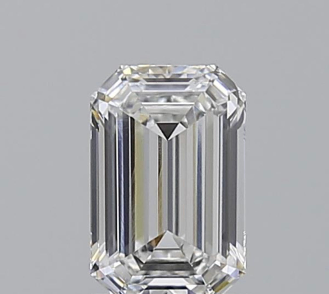 Diamant Smaragd Schliff 1 Karat / VVS2 / D / IGI zertifiziert / CVD