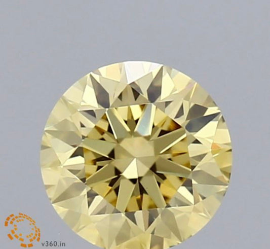 Diamant Brillant Schliff 1 Karat / Fancy Intense Yellow / VVS2 / IGI zertifiziert / CVD