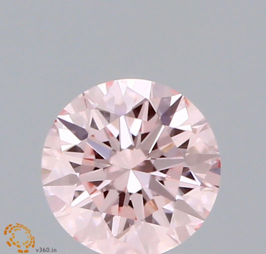 Diamant Brillant Schliff 0,56 Karat / Fancy Intense Pink / VS1 / IGI zertifiziert / CVD